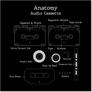 Audio Cassette Tape Anatomy Posters and Art